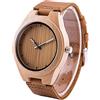 LMWOOD Orologio personalizzato per uomo analogico al quarzo inciso orologio casual in legno personalizzato Groomsmen Watch per lui, Maple01, cinturino