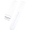 ROUHO Flessibile Gomma Cinturino Orologio Ricambio Resistente Sudore Bracciale Orologio per Breitling Superocean Blackbird-Bianco 20mm