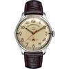 Sturmanskie Gagarin Heritage 2609/9045922 - Orologio analogico da uomo, con cinturino in pelle, edizione limitata, Giallo chiaro semi-lucido, Retrò