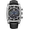 Haonb Orologi Uomo,Orologio A Tre Anelli Con Quadrante Grande Moda