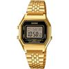 Casio LA680WGA-1DF - Orologio da polso, in resina, nero, oro, acciaio inossidabile, oro, resina, Bracciale