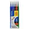Pilot Frixion - Confezione da 6 ricariche Pilot per penna a sfera, punta da 0,7 mm, colori assortiti