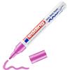 Edding 750 Marcatore a Vernice Lucida, Rosa, 1 Pennarello, Punta Rotonda 2-4 Mm, Pennarello Indelebile per Vetro, Pietra, Legno, Plastica, Carta, Impermeabile, Alta Copertura
