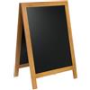 SECURIT - Lavagna Da Terra Deluxe - Per Pennarelli A Gesso Liquido - Per Caffè, Ristoranti, Bar, Negozi- 55x85 cm - Colore Teak