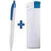 Hole Gadget ® | Penne Personalizzate + Accendini Personalizzati, Kit Convenienza Ideali come Gadget Personalizzati Promozionali per Aziende, Fiere ed Omaggio a Clienti, Matrimonio o Compleanno (100)