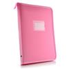 office box Cartella Zipper Colorline - in polipropilene 100% riciclabile con chiusura a cerniera, dorso piatto da 3 cm -REF.57511-RS - Maniglia maniglia e ID anteriore di Office Box (Rosa)