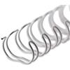 Kopierladen Karnath GmbH Spirale metallica per rilegatura passo 3:1 (34 anelli), bianco, 6,4 mm, 100 pezzi, per circa 45 pagine