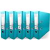 Netuno 5x raccoglitore a4 a leva turchese registratore archivio dorso 8 cm a con 2 anelli raccoglitore carte faldone ad anelli a4 raccoglitore cartone documenti quaderno ad anelli grande rigido