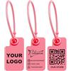 Pobsuier 100 Etichette di Vestiti Personalizzate con Logo Cartellino di Sicurezza in Plastica per Indumento Chiave Scarpa Borsa 160mm