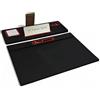 Oggettando Set Scrivania in eco pelle PU Nera, 5in1 Organizer con Supporto smartphone, Porta Penne, Porta bigliett, Portacarte ades, Cavaliere pers, Sottomano per Ufficio, Casa (PU ROSSO)