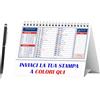 Gicaprice Calendario 2026 - Calendario personalizzato 2026, Stampa a colori il tuo logo, foto, grafica, ecc - penna omaggio - (1 calendario da tavolo rosso)