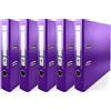 Netuno 5x raccoglitore documenti formato a4 lilla 2 anelli dorso 5 cm registratore grande a leva con anelli registratore archivio faldone ad anelli a4 raccoglitore per archiviazione documenti