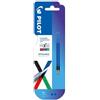 PILOT FriXion Ball - Ricarica per penna cancellabile a 4 colori, punta fine, 0,5 m, confezione da 2, inchiostro blu