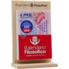 Il Calendario Filosofico Ultimi 6 Mesi 2025 Con Supporto in Legno, Formato A6 da 10x14 cm, Il Primo e L'Originale Calendario da Tavolo con Frasi Filosofiche, Ideato e Creato a Bologna