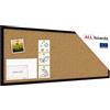 ALLboards Bacheca in sughero 100x40 cm cornice in legno NERA