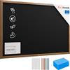 ALLboards Lavagna Nera da Gesso Con Cornice in Legno 150x100cm, Scrivibile Con Gessetti e Pennarelli, Per Bar, Ristoranti, Menu - Da Parete e Muro