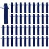 Uinfhyknd 50 Pezzi di Velluto Blu Porta Penne Singola Penna Sacchetto Portamatite
