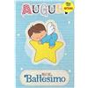 Dream' s Party Biglietto di Auguri per il BATTESIMO del bimbo bambino - con disegno angioletto Celeste - Effetto telato biglietto augurale completo di busta - MADE IN ITALY