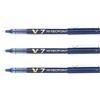 Pilot - Penne roller Hi-Tecpoint V7, a inchiostro liquido, punta media, colore: Blu (Confezione da 3)