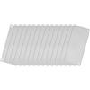 QUARKZMAN Acciaio Inox Etichetta Vuota 50 x 22mm Incisione a Rettangolo Vuoti Carta con 4 Foro per Targhetta Macchina Etichetta Fai da te 15pz (Tonalità Argento)