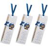 Giomel Segnaposto Comunione Cresima Calice Segnalibro con Matita Incisa Personalizzata con Nome e Data 20x7 cm Frase di Papa Francesco Oppure a Scelta (50)