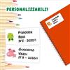Bonazzi 40 Etichette Personalizzate per cancelleria scuola - 60x30mm - Adesivi colorati per quaderni, diario, libri, block notes, oggetti vari, etc.