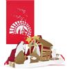 Cologne Cards Biglietto di Natale Presepe con stella, biglietto pop up 3D con presepe, realizzato a mano in carta