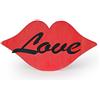 Elisaspuzzles Soprammobile labbra in legno con scritta love