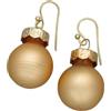 Orecchini palla di Natale, oro opaco