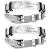 Hsumonre Personalizza Bracciale Per Coppia ID Personalizzato Bracciali Per Attrazione Reciproca Per Lui E Per Lei Corona Alce Cuore Amore Per Anniversario Regali Di Amicizia (Argento-2PC)