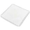 Generico Fazzoletto Battesimo bimbo bimba personalizzato con ricamo nome e data 100% cotone Made in Italy (senza fiocco, bianco)