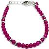 Silvia Creations And Co Bracciale donna con perle di agata fucsia da 4 mm