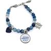 Silvia Creations And Co Bracciale con perle di avventurina blu ciondolo Grazie Maestra e charms - bracciale maestra - idea regalo maestre