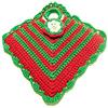 Generico Presina di Natale Rossa e Verde ad Uncinetto 13x15 cm, in Cotone, Protezione Calore Cucina, Idea Regalo Mamma e Nonna (19NT)