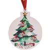 Faltec Pallina di Natale Personalizzabile con Nomi Famiglia, Decorazione Albero Natale in Legno, Ornamento Natalizio con Cognome, Addobbo Personalizzato per Interno (Palline tonde)