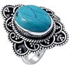 Kanika Jewelry Trove Turquoise Matrix Solid 925 Sterling Silver Ring Jewelry, Anelli d'argento per regalo donna