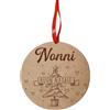 Faltec Palline di Natale in Legno Personalizzate per Nonni, Buon Natale con Dedica, 3 modelli fra cui scegliere -idea regalo di Natale Nonna, Nonno, Nonna (Albero di natale semplice)