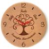 Faltec Orologio personalizzato in legno - albero della vita, regalo per maestra, Topolino e Minnie - decorazione cameretta - idea regalo personalizzato - orologio da parete