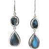 Generico Orecchini in labradorite, argento sterling 925, orecchini con pietre preziose naturali, pendenti fatti a mano, gioielli in cristallo curativo