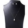 PSS Completo collana e orecchini con perle da 7mm e argento 925