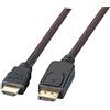 EFB-Elektronik EFB - Cavo DisplayPort a HDMI A, St.St., 1,0 m, colore: Nero