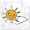 DIYthinker meteo Sun cloud illustrazione modello occhiali panno di pulizia del pulitore dello schermo 5PCS Gift
