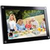 Asixxsix Frame di Foto Digitale WiFi da 10,1 Pollici, Fotogramma di Foto Elettronici Touch Screen 1280x800 HD, Rotazione Automatica, Memoria da 32 GB, Momenti Easy Share Moments (BLACK)