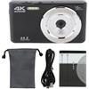 LVIFLOAE 16X Digital Zoom Camera da zoom da 2,8 pollici Schema 4k 44 megapixel con fotocamera HD in plastica a prova di shock per fotografia in argento adatto per la fotografia (Nero)