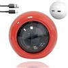 GXGSDM Sfera di cristallo a ultrasuoni 3D, sfera di cristallo con foto digitale, lettore video e foto da 2,7 pollici con display digitale, sfera con display video fai da te, adatta for amici(2 red)