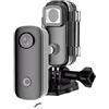 BINGNU Action Camera con stabilizzazione dell'immagine, Mini Thumb Camera 1080P30FPS / 4K30FPS H.265 12MP 2.4G 30M Custodia impermeabile Action Sport Videocamera DV Alta frequenza dei fotogrammi Prestazioni