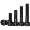 Ding&ng Viti con esagono incassato 12,9, bulloni M3M4M5 ad alta resistenza, viti di prolunga a testa cilindrica nere a mezzo dente-Mezzi denti M4 * 100 [5 pezzi]