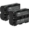 vhbw 2x batteria compatibile con Sony Alpha A700, A550L, A500Y, A580L, A550Y, A700K, A580Y, A700P, A580, A550 fotocamera (1200mAh, 7,2V, Li-Ion)