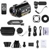 Fydun Videocamera Digitale 4K Videocamera 30MP Zoom 30X IR Touchscreen LCD IPS da 3,0 Pollici con 2 Batterie Ricaricabili + Obiettivo Grandangolare