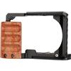 Generico Compatibile con la maniglia in legno della gabbia Sony ZV-E10 | Include scarpa fredda incorporata, piastra a sgancio rapido e maniglia in legno.(Cage Kit)